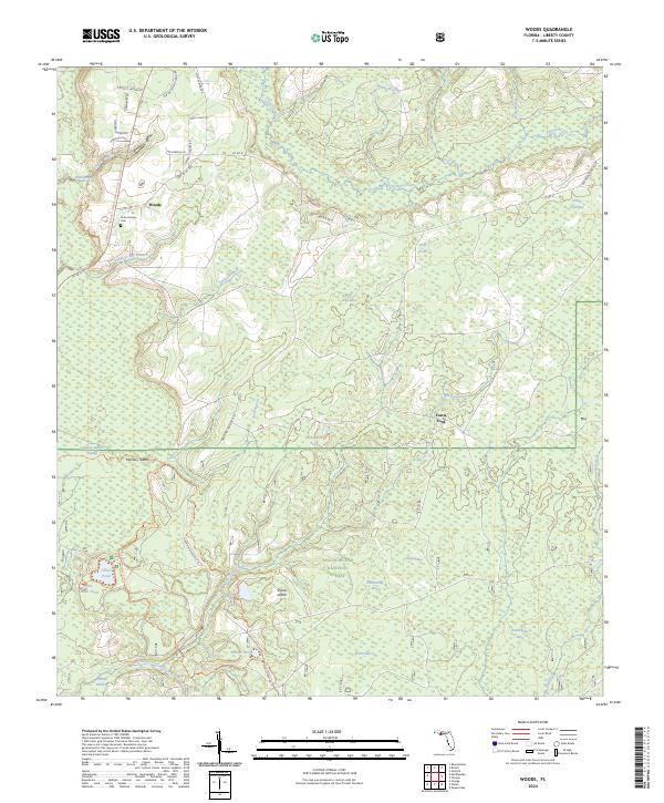 USGS Topographic Map – Woods