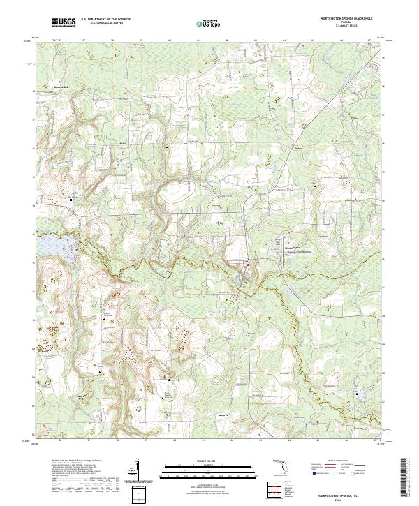 USGS Topographic Map – Worthington Springs