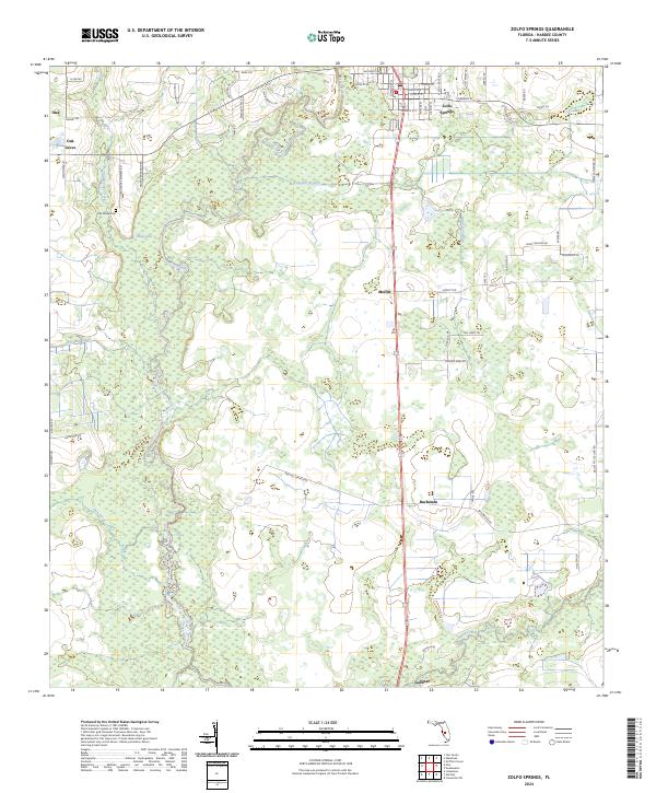 USGS Topographic Map – Zolfo Springs