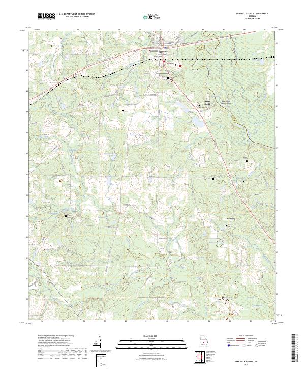 USGS Topographic Map – Abbeville South