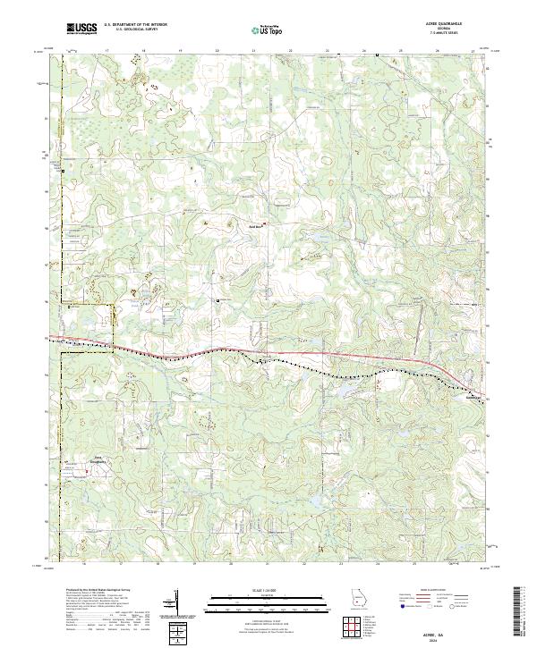 USGS Topographic Map – Acree