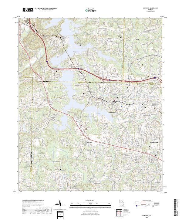 USGS Topographic Map – Acworth