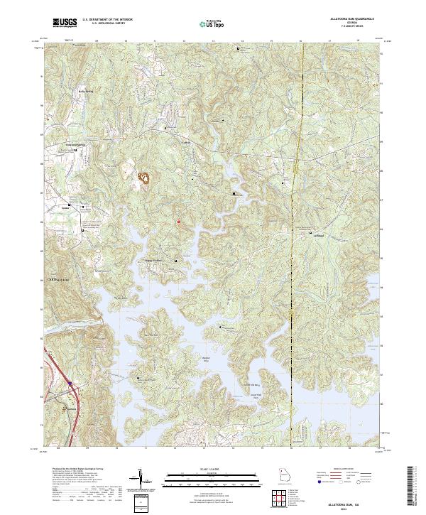 USGS Topographic Map – Allatoona Dam