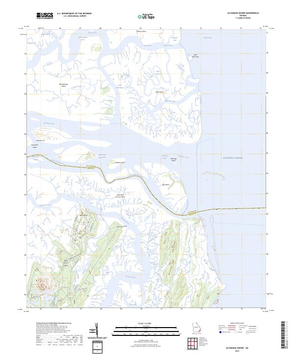 USGS Topographic Map – Altamaha Sound
