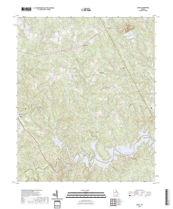USGS Topographic Map – Aonia