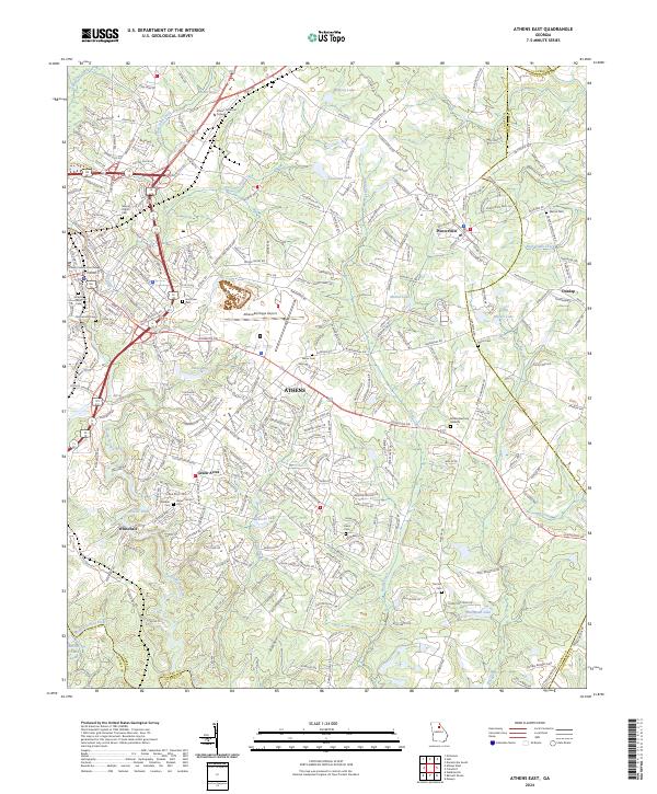 USGS Topographic Map – Athens East