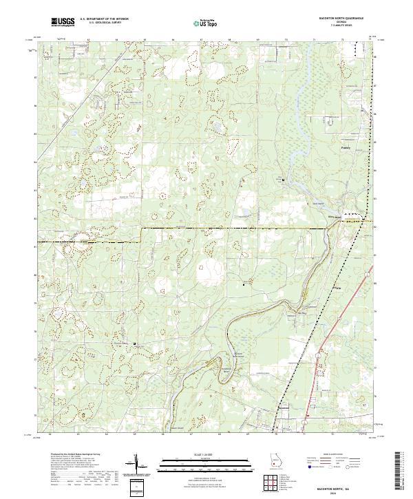 USGS Topographic Map – Baconton North