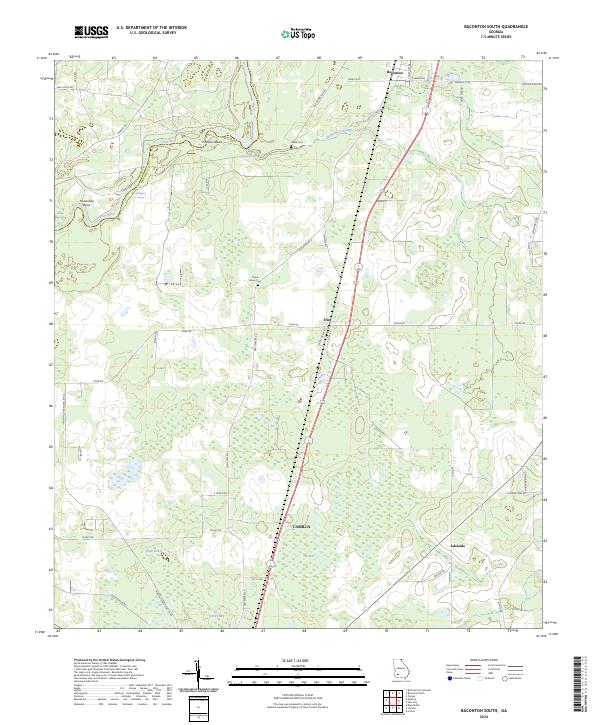 USGS Topographic Map – Baconton South