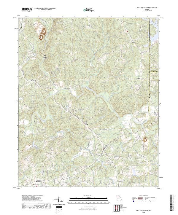 USGS Topographic Map – Ball Ground East