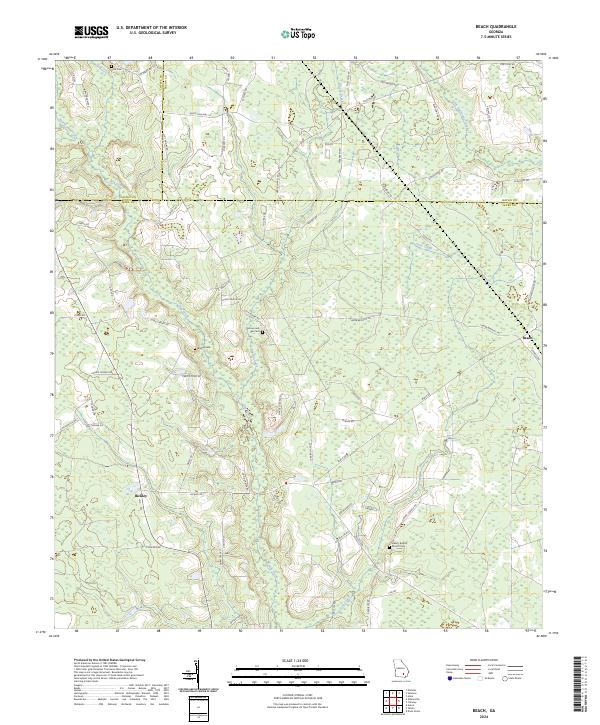 USGS Topographic Map – Beach