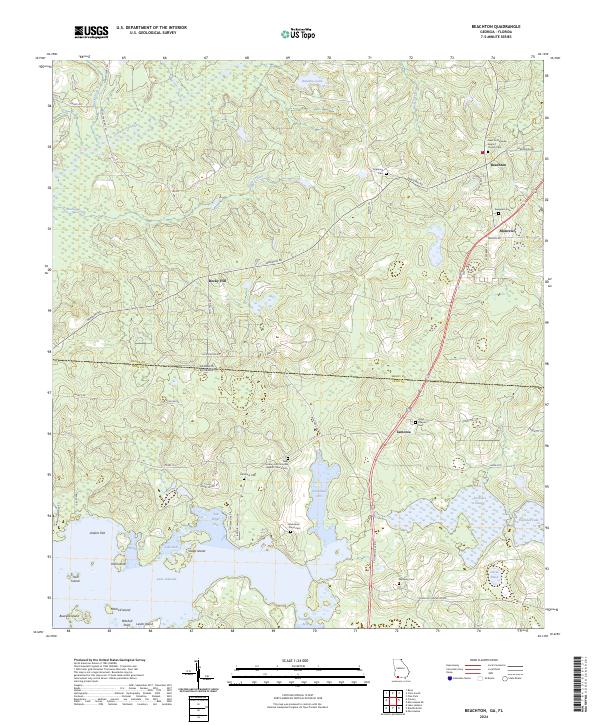 USGS Topographic Map – Beachton