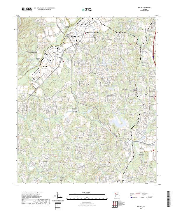 USGS Topographic Map – Ben Hill