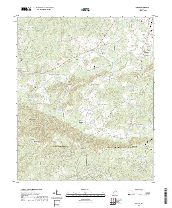 USGS Topographic Map – Benedict