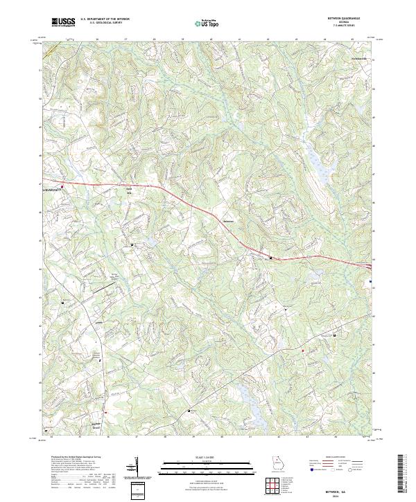 USGS Topographic Map – Between