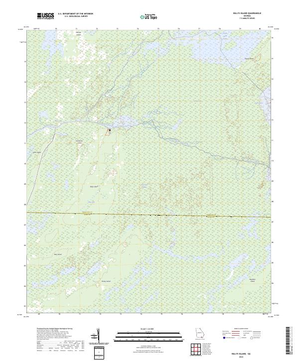 USGS Topographic Map – Billys Island