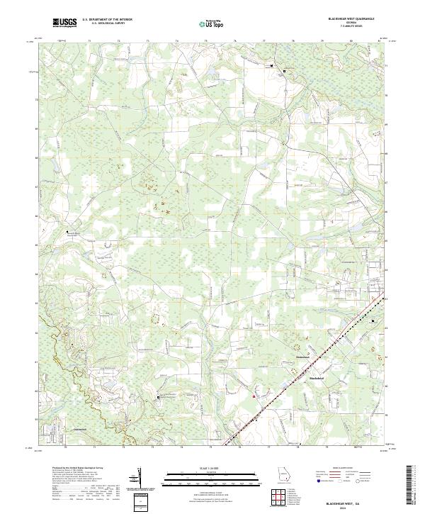 USGS Topographic Map – Blackshear West