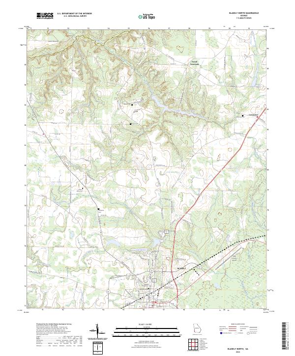 USGS Topographic Map – Blakely North