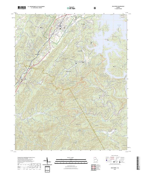 USGS Topographic Map – Blue Ridge