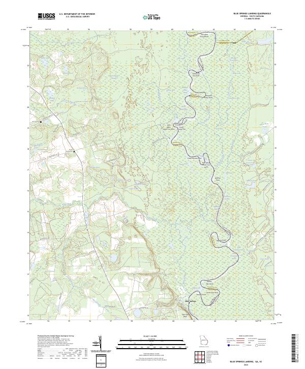 USGS Topographic Map – Blue Springs Landing