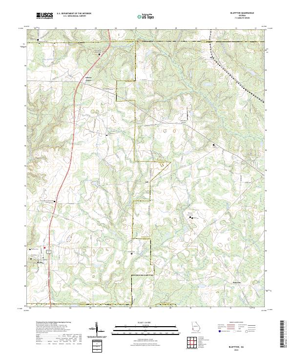 USGS Topographic Map – Bluffton