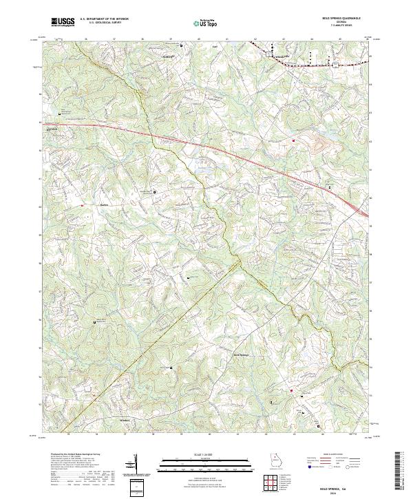 USGS Topographic Map – Bold Springs