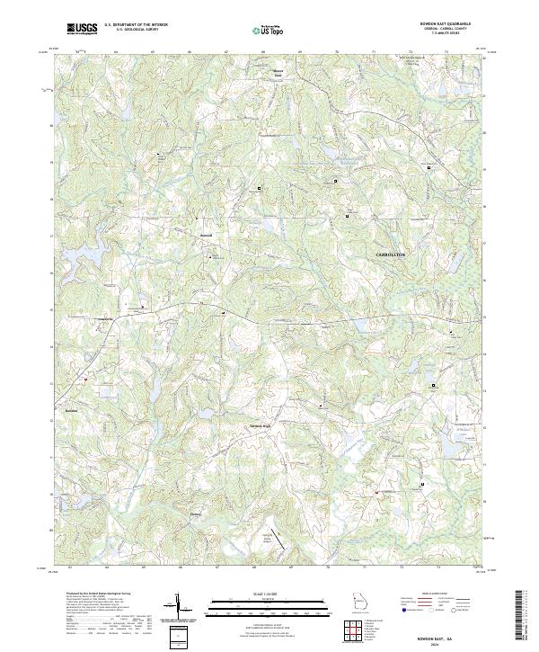 USGS Topographic Map – Bowdon East