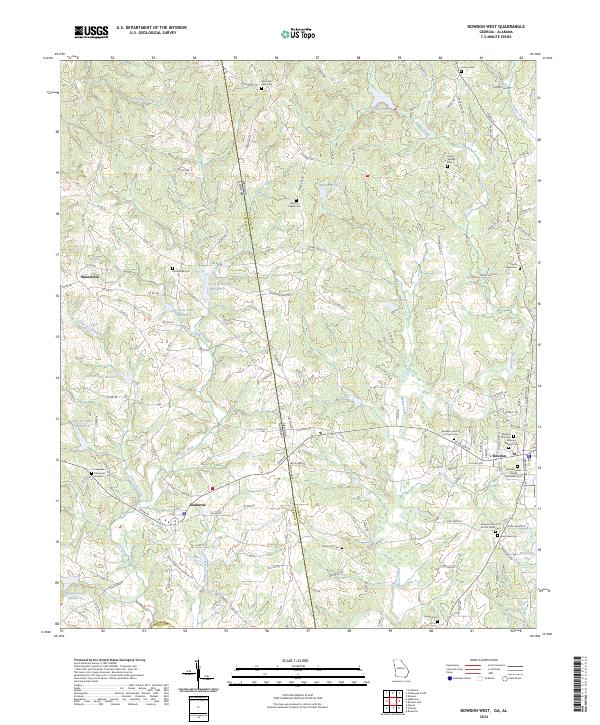 USGS Topographic Map – Bowdon West