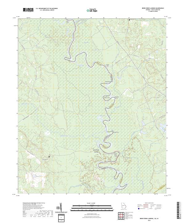 USGS Topographic Map – Brier Creek Landing