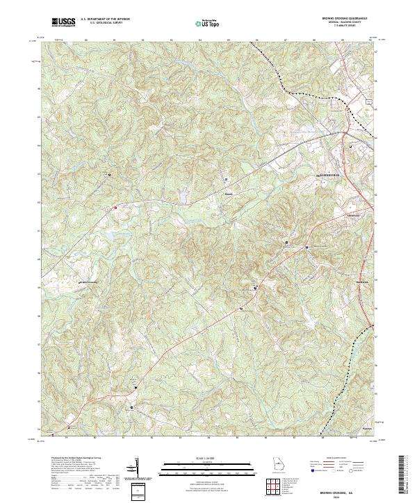 USGS Topographic Map – Browns Crossing