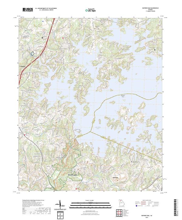USGS Topographic Map – Buford Dam