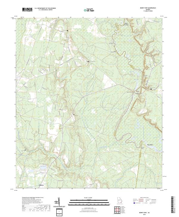 USGS Topographic Map – Burnt Fort