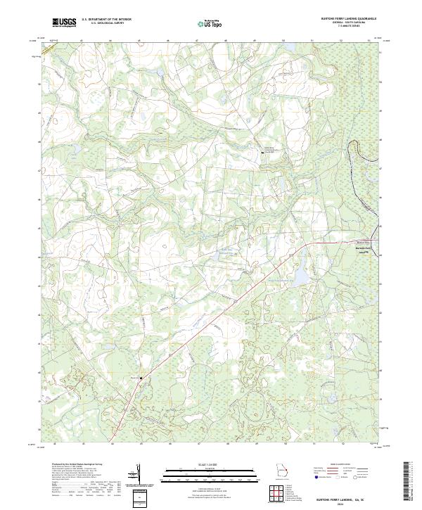 USGS Topographic Map – Burtons Ferry Landing