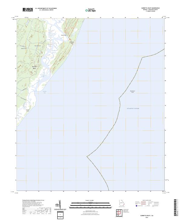 USGS Topographic Map – Cabretta Inlet