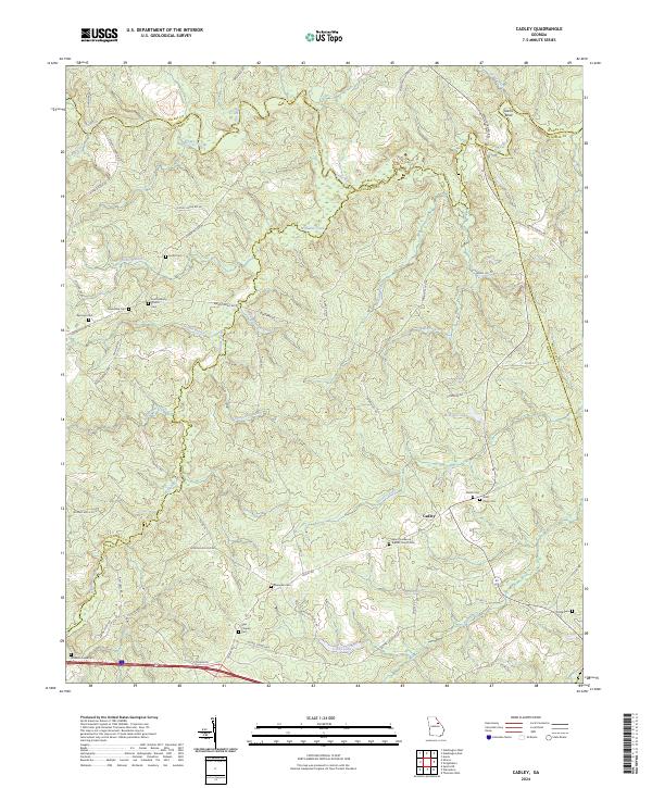 USGS Topographic Map – Cadley