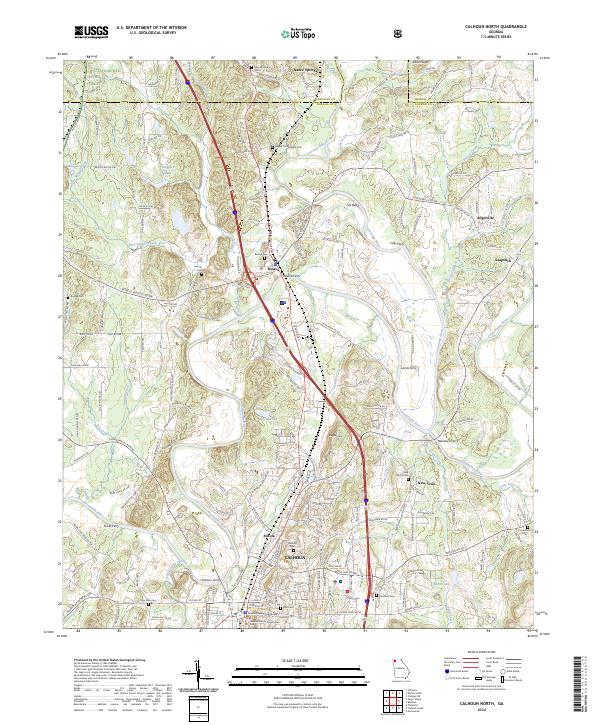 USGS Topographic Map – Calhoun North