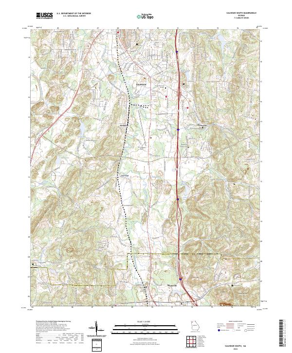 USGS Topographic Map – Calhoun South