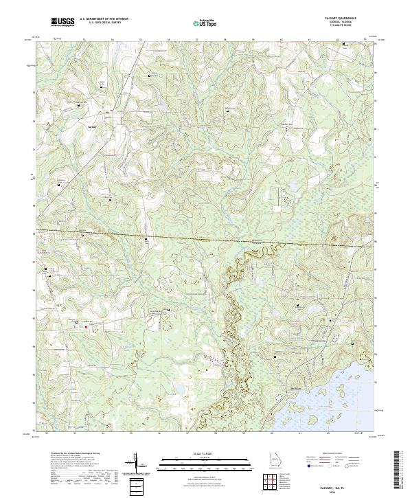 USGS Topographic Map – Calvary