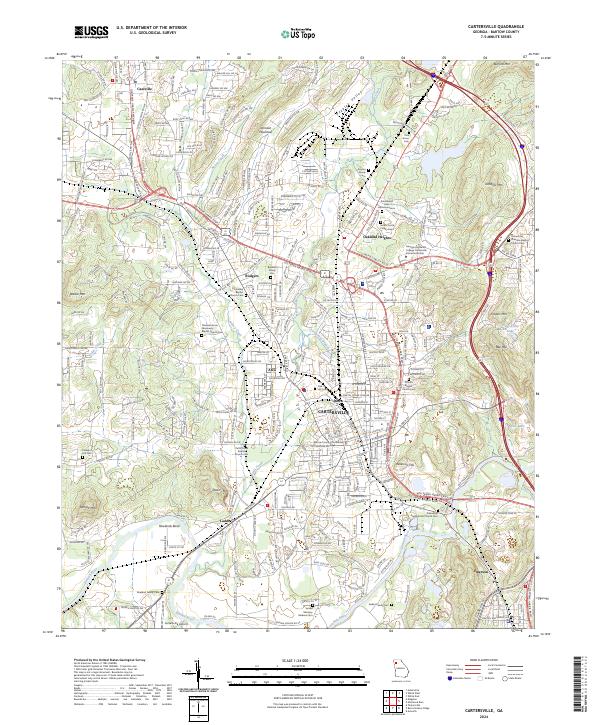 USGS Topographic Map – Cartersville