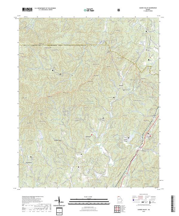 USGS Topographic Map – Cashes Valley