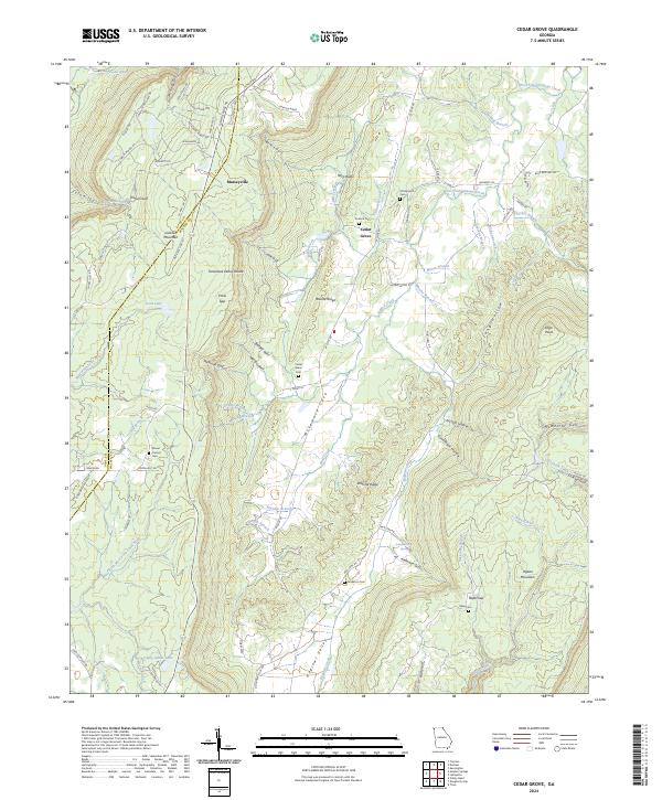 USGS Topographic Map – Cedar Grove