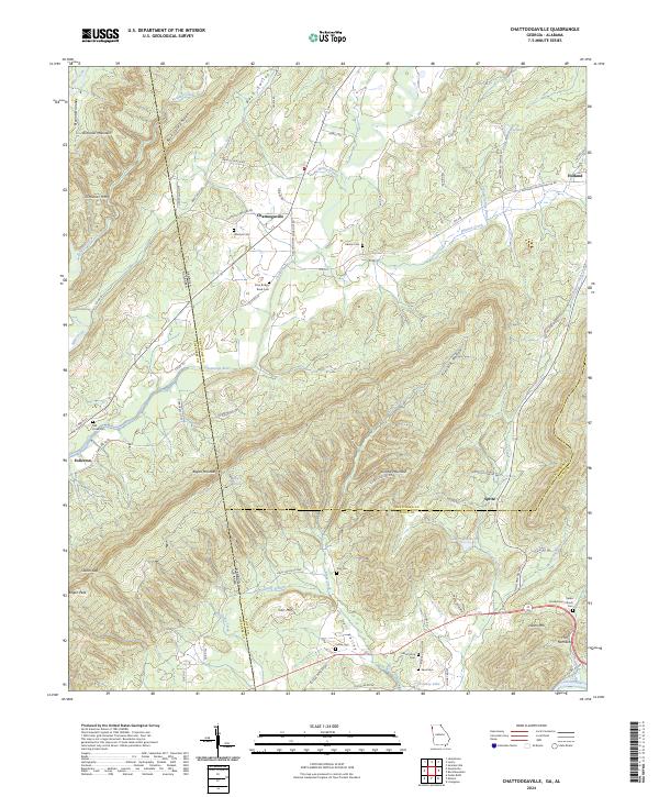 USGS Topographic Map – Chattoogaville