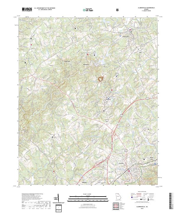 USGS Topographic Map – Clarkesville