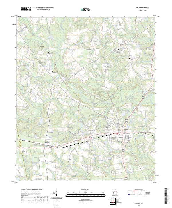USGS Topographic Map – Claxton