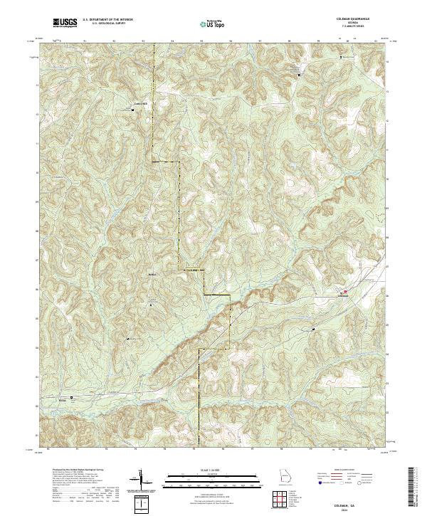 USGS Topographic Map – Coleman