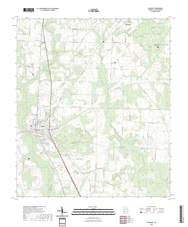 USGS Topographic Map – Colquitt