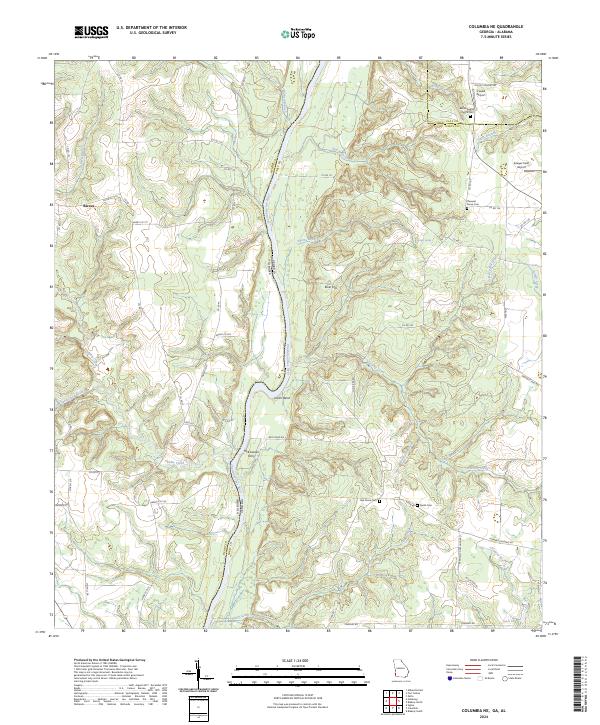 USGS Topographic Map – Columbia NE