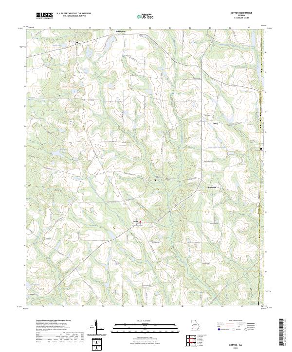 USGS Topographic Map – Cotton