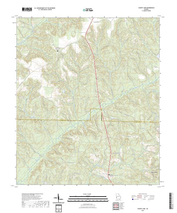USGS Topographic Map – County Line