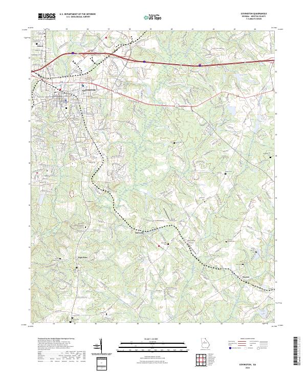 USGS Topographic Map – Covington