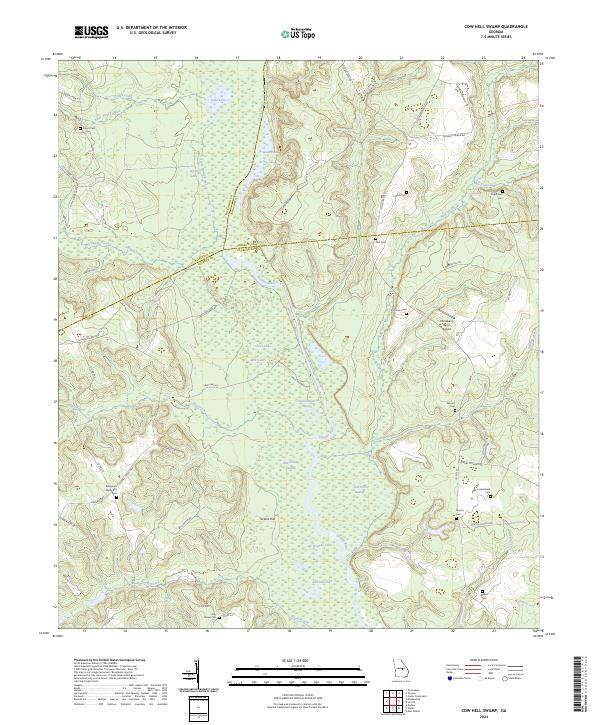 USGS Topographic Map – Cow Hell Swamp